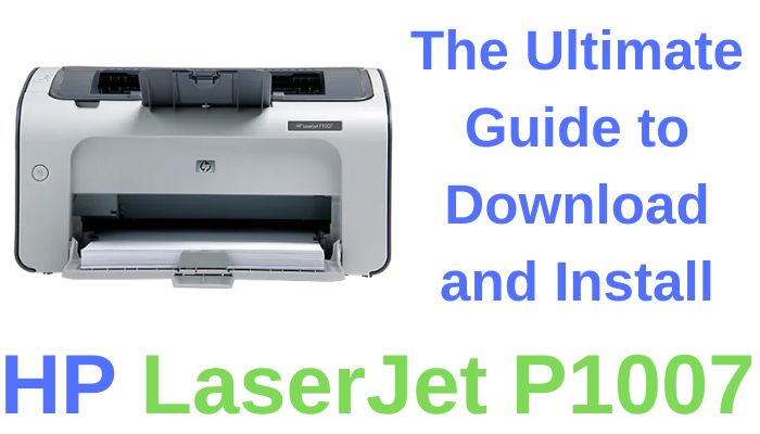 HP LaserJet P1007 printer with installation guide